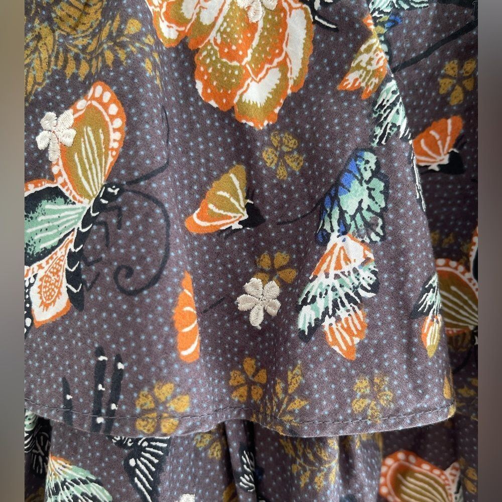 Ulla Johnson Alyssa floral-print ruffled tiered bohemian skirt 4 - Picture 7 of 9